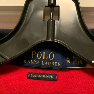 Polo slim fit shirt that’s red white and blue size XL